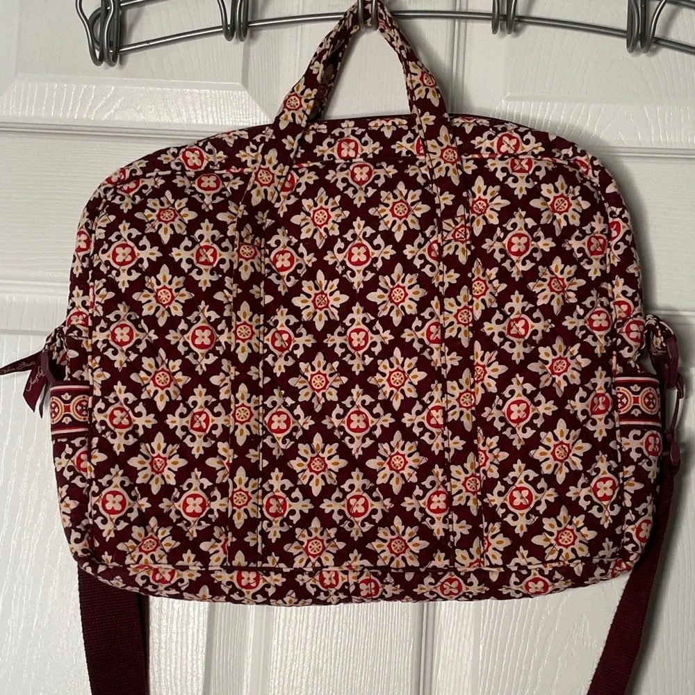 Vera Bradley Floral Quilted Laptop Bag With Shoulder Strap